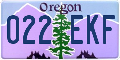 OR license plate 022EKF
