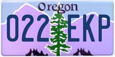 OR license plate 022EKP