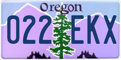 OR license plate 022EKX