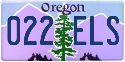 OR license plate 022ELS