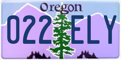 OR license plate 022ELY