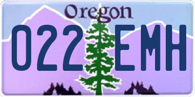 OR license plate 022EMH