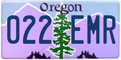 OR license plate 022EMR