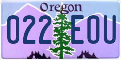 OR license plate 022EOU