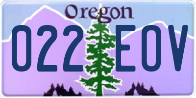 OR license plate 022EOV