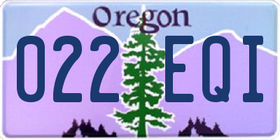 OR license plate 022EQI