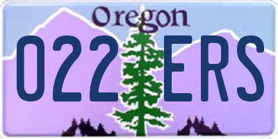 OR license plate 022ERS
