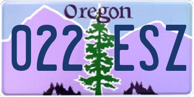 OR license plate 022ESZ