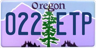 OR license plate 022ETP