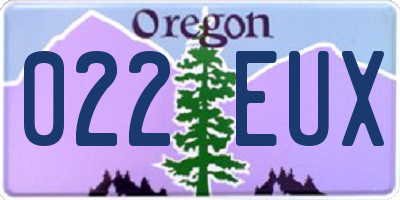 OR license plate 022EUX