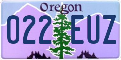 OR license plate 022EUZ