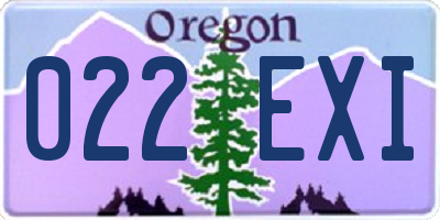 OR license plate 022EXI