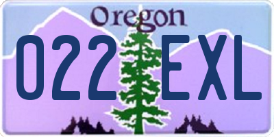 OR license plate 022EXL