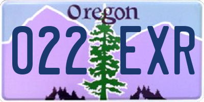OR license plate 022EXR