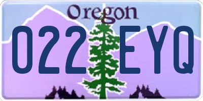 OR license plate 022EYQ