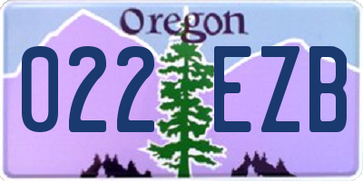 OR license plate 022EZB