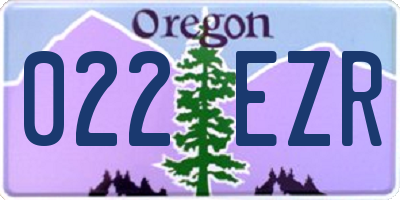 OR license plate 022EZR