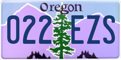 OR license plate 022EZS
