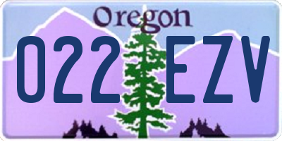 OR license plate 022EZV