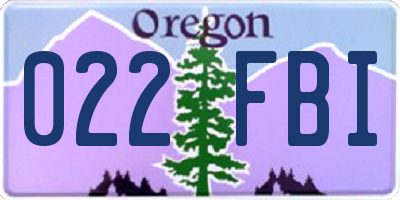 OR license plate 022FBI