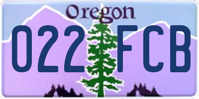 OR license plate 022FCB