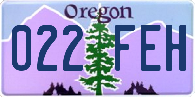 OR license plate 022FEH