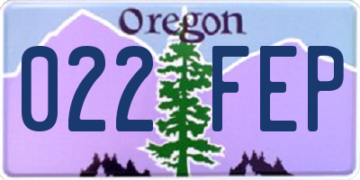 OR license plate 022FEP