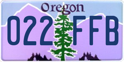 OR license plate 022FFB