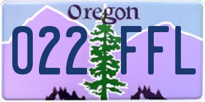 OR license plate 022FFL