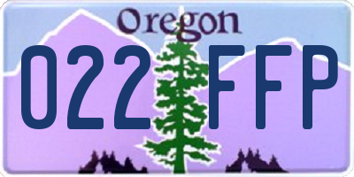 OR license plate 022FFP