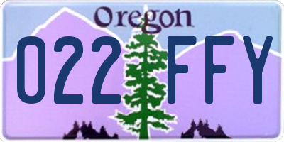 OR license plate 022FFY