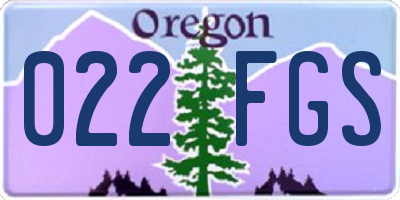 OR license plate 022FGS