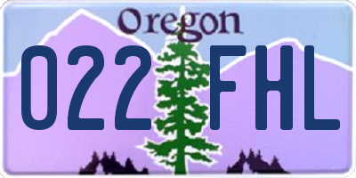 OR license plate 022FHL