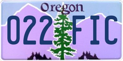 OR license plate 022FIC