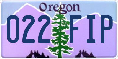 OR license plate 022FIP