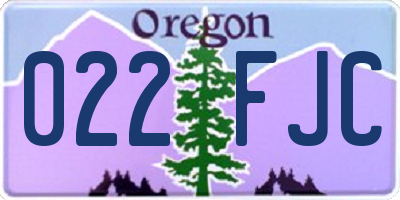 OR license plate 022FJC