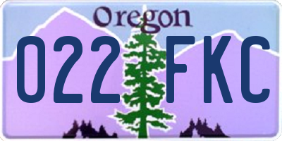 OR license plate 022FKC
