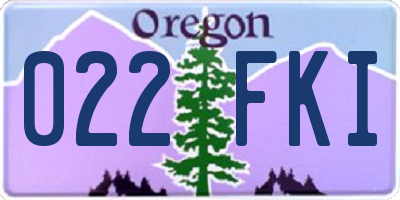 OR license plate 022FKI