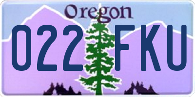 OR license plate 022FKU