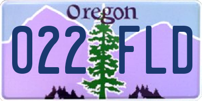 OR license plate 022FLD