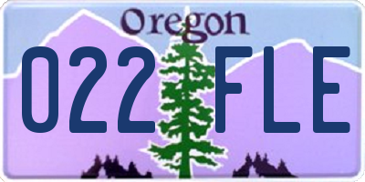 OR license plate 022FLE
