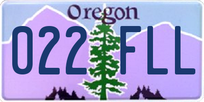 OR license plate 022FLL