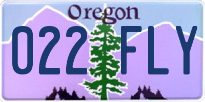OR license plate 022FLY