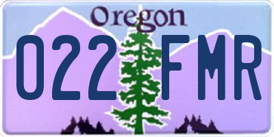 OR license plate 022FMR