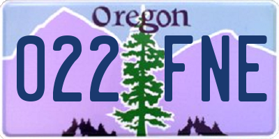 OR license plate 022FNE