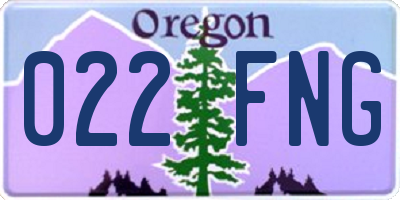 OR license plate 022FNG