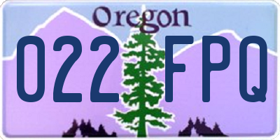 OR license plate 022FPQ