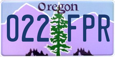 OR license plate 022FPR