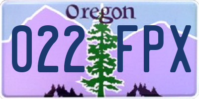 OR license plate 022FPX