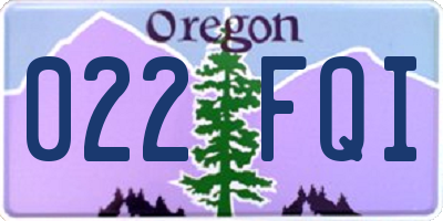 OR license plate 022FQI